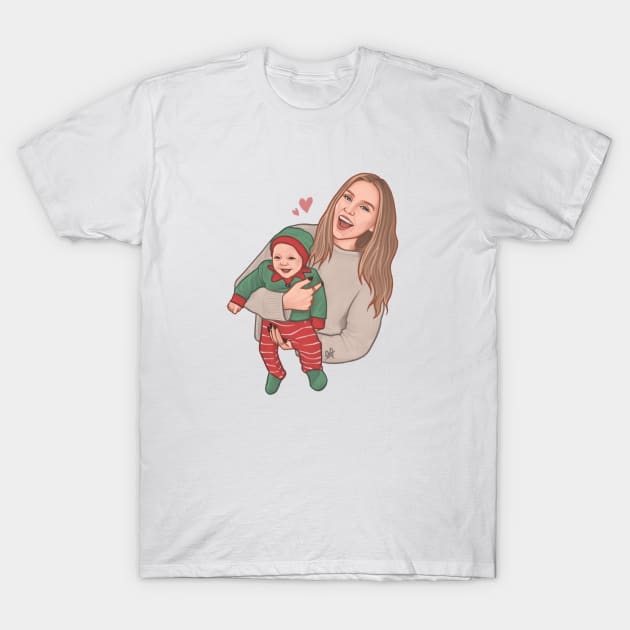 Baby’s First Christmas || Perrie and Axel T-Shirt by CharlottePenn